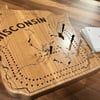 Wisconsin waterways cribbage board (cherry) - Image 2