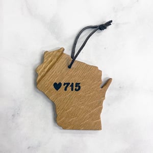 715 Wisconsin ornament #9 - white oak