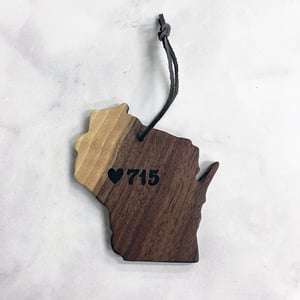 715 Wisconsin ornament #5 - walnut