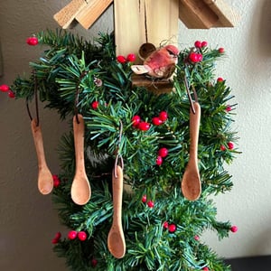 Birdseye maple spoon ornament