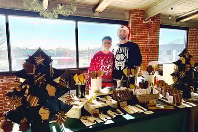 Nick and his wife at a craft show